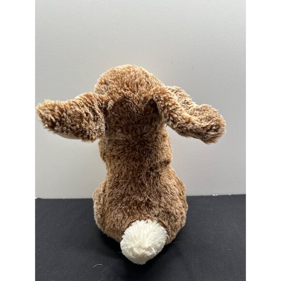 Plush Bunny Rabbit Toy For Ages 3+ Brown & White Polyester Soft Stuffed Animal D - Picture 4 of 7